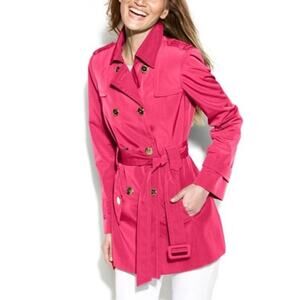 Calvin Klein Raspberry Pink Trench Coat
